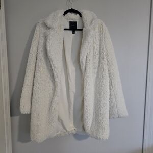 Forever 21 Cream Teddy Jacket